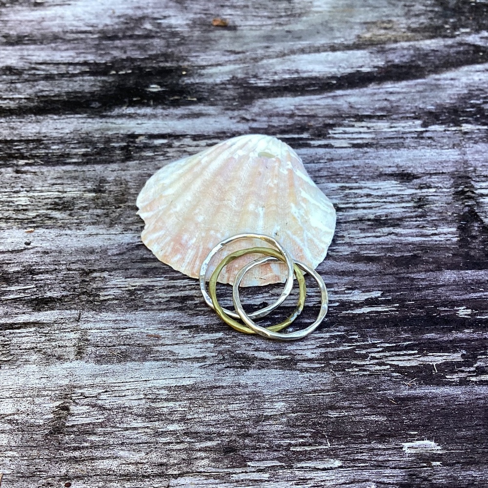 Anthropologie artisan 3 RING set